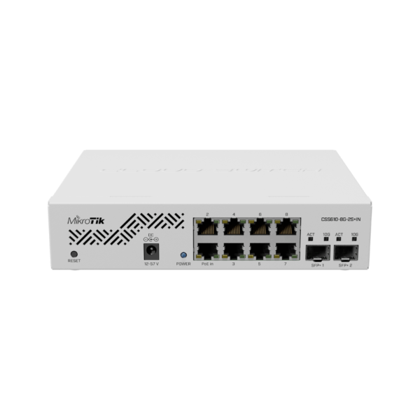 سوئیچ مدیریتی میکروتیک مدل MikroTik CSS610-8G-2S+IN