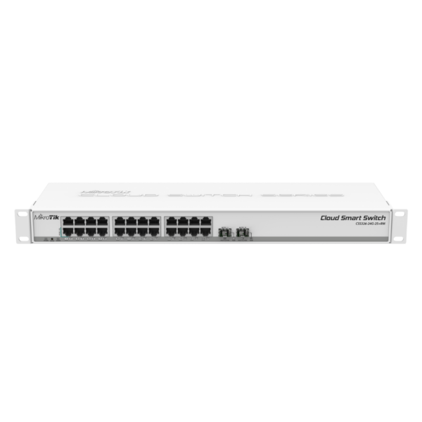 سوئیچ رک‌مونت میکروتیک مدل MikroTik CSS326 24G 2S+RM